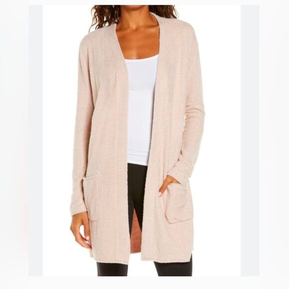 Barefoot Dreams Cream Cozychic Lite Cardigan Sweater  Size Small - Picture 1 of 6